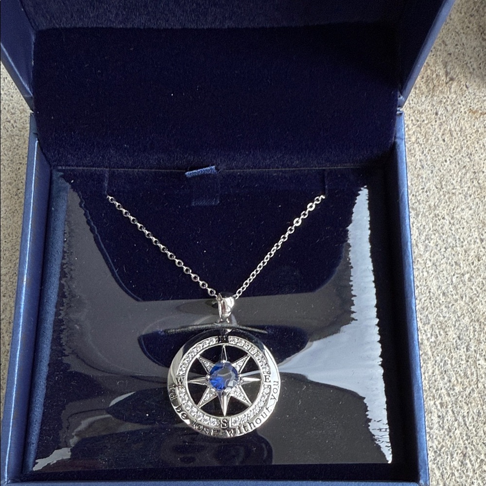 Blue Gem Star Pendant Necklace